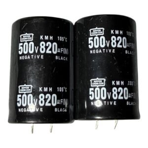 New 820µF 500V Nippon Chemi-Con Capacitor | High-Voltage DC Bus Solution 55x35